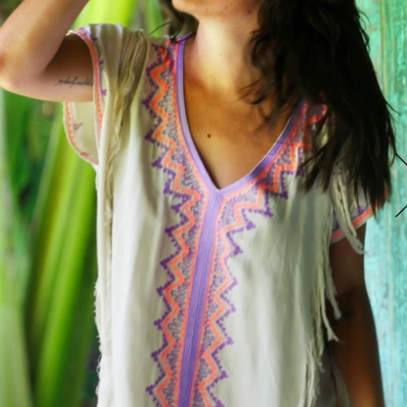 NWOT Vagabond Goods Aria Beach Cover Up- Tan - Picture 4 of 5